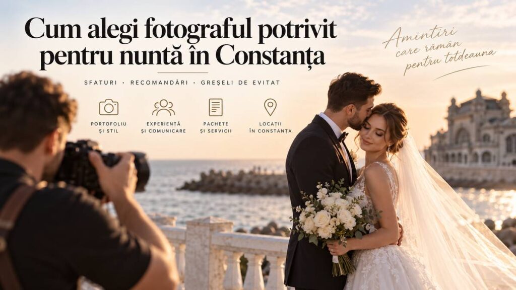 Cum alegi fotograful potrivit pentru nuntă în Constanța